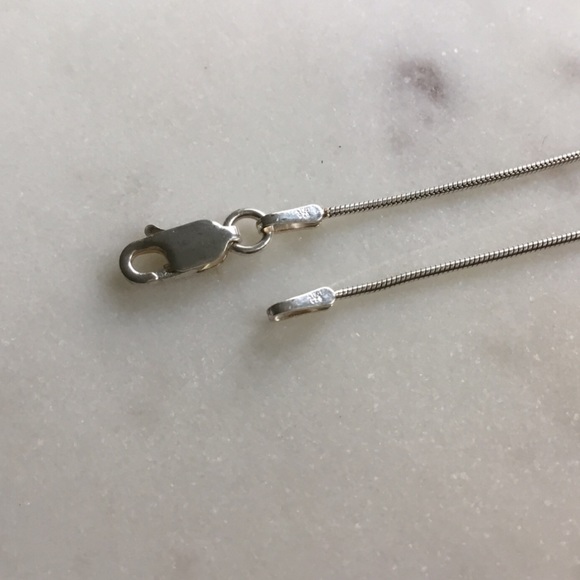 Sterling Silver Aqua Cz Necklace - Picture 16 of 16